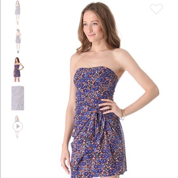 Floral Club Monaco mini strapless  dress size 4 - Picture 1 of 8